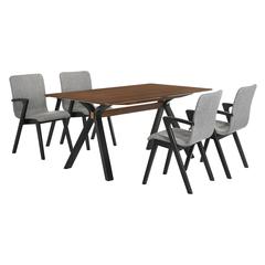 Laredo Varde 5 Piece Black Dining Set