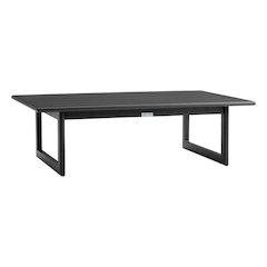 Outdoor Coffee Table – Black Aluminum Patio Table for Outdoor Spaces