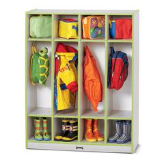4 Section Coat Locker - Key Lime