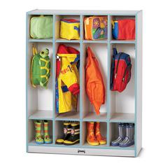 4 Section Coat Locker - Coastal Blue