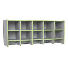 10 Section Wall Mount Coat Locker