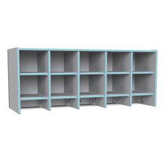 10 Section Wall Mount Coat Locker