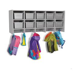 10 Section Wall Mount Coat Locker