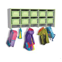 10 Section Wall Mount Coat Locker