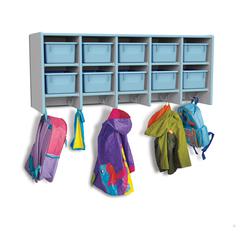 10 Section Wall Mount Coat Locker