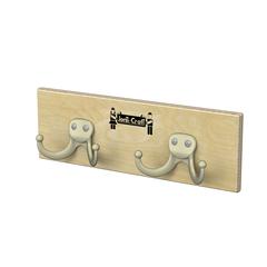 Wall Mount Coat Rail - 2 Hooks