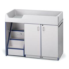 Diaper Changer with Stairs - Left - Blue