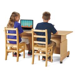 Apollo Double Computer Desk - Maple Top