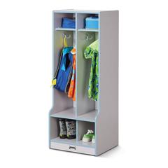 2 Section Coat Locker with Step