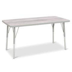 Berries® Rectangle Activity Table - 24" X 48", A-height - Driftwood Gray/Gray/Gray