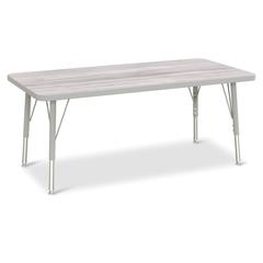 Berries® Rectangle Activity Table - 24" X 48", E-height - Driftwood Gray/Gray/Gray
