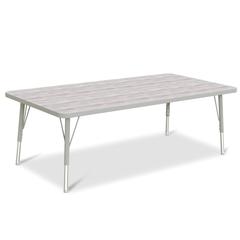 Berries® Rectangle Activity Table - 30" X 60", E-height - Driftwood Gray/Gray/Gray