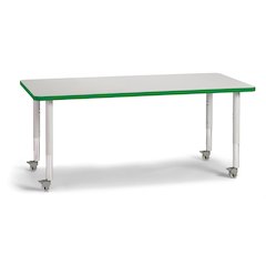 Berries Rectangle Activity Table - 30" X 60", Mobile - Freckled Gray/Green/Gray