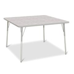 Berries® Square Activity Table - 48" X 48", A-height - Driftwood Gray/Gray/Gray