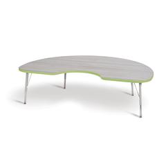 Berries® Kidney Activity Table - 48" X 72", E-height - Driftwood Gray/Key Lime/Gray