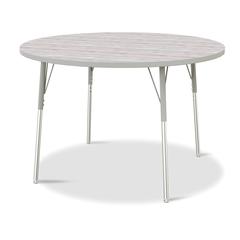 Berries® Round Activity Table - 48" Diameter, A-height - Driftwood Gray/Gray/Gray