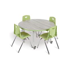 Berries® Stacking Chair with Chrome-Plated Legs - 16" Ht - Key Lime