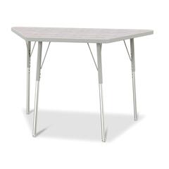 Berries® Trapezoid Activity Table - 24" X 48", A-height - Driftwood Gray/Gray/Gray