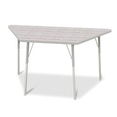 Berries® Trapezoid Activity Table - 30" X 60", A-height - Driftwood Gray/Gray/Gray
