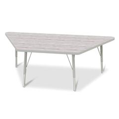 Berries® Trapezoid Activity Table - 30" X 60", E-height - Driftwood Gray/Gray/Gray