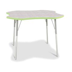 Berries® 4-Leaf Activity Table - A-height - Driftwood Gray/Key Lime/Gray
