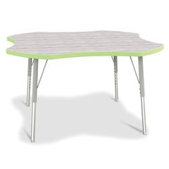 Berries® 4-Leaf Activity Table - E-height - Driftwood Gray/Key Lime/Gray