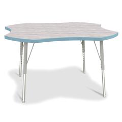 Berries® 4-Leaf Activity Table - E-height - Driftwood Gray/Coastal Blue/Gray