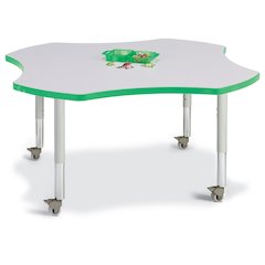 Berries Four Leaf Activity Table, Mobile - Freckled Gray/Green/Gray