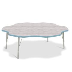 Berries® 6-Leaf Activity Table - E-height - Driftwood Gray/Coastal Blue/Gray