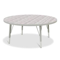 Berries® Round Activity Table - 42" Diameter, E-height - Driftwood Gray/Gray/Gray