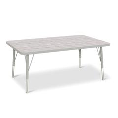 Berries® Rectangle Activity Table - 30" X 48", E-height - Driftwood Gray/Gray/Gray