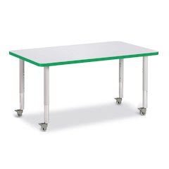 Berries Rectangle Activity Table - 30" X 48", Mobile - Freckled Gray/Green/Gray
