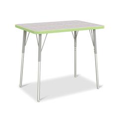 Berries® Rectangle Activity Table - 24" X 36", A-height - Driftwood Gray/Key Lime/Gray