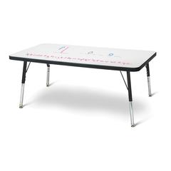 Berries® Rectangle Dry Erase Table - 36" x 24", E-height - Write-n-Wipe/Black/Black