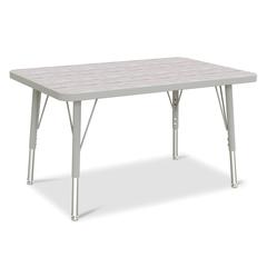 Berries® Rectangle Activity Table - 24" X 36", E-height - Driftwood Gray/Gray/Gray