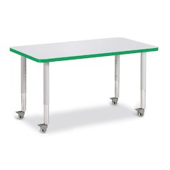 Berries Rectangle Activity Table - 24" X 36", Mobile - Freckled Gray/Green/Gray
