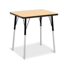 Berries® Rectangle Student Desk -  24" X 30", A-height - Maple/Black/Black