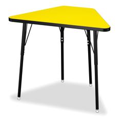 Tall Trapezoid Desk - Yellow/Black/All Black