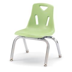 Berries® Stacking Chair with Chrome-Plated Legs - 10" Ht - Key Lime