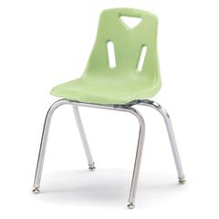 Berries® Stacking Chair with Chrome-Plated Legs - 18" Ht - Key Lime