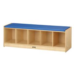 5 Section Bench Locker - Blue Cushion