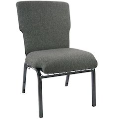 Charcoal Gray Church Chair 20.5 in. Wide