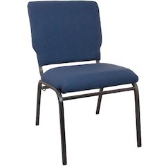 Navy Multipurpose Church Chairs - 18.5 in. Wide