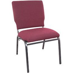 Maroon Multipurpose Church Chairs - 18.5 in. Wide