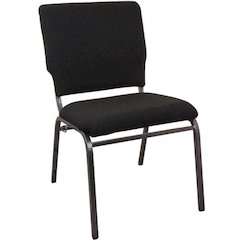 Black Multipurpose Church Chairs - 18.5 in. Wide