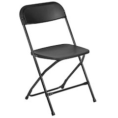 HERCULES Series 650 lb. Capacity Premium Black Plastic Folding Chair