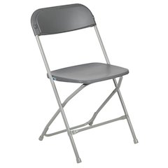 HERCULES Series 650 lb. Capacity Premium Grey Plastic Folding Chair