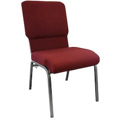 Maroon Church Chairs 18.5 in. Wide