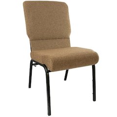 Mixed Tan Church Chairs 18.5 in. Wide