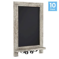 Vintage 9.5" x 14" Wooden Magnetic Chalkboards with Legs, Set of 10